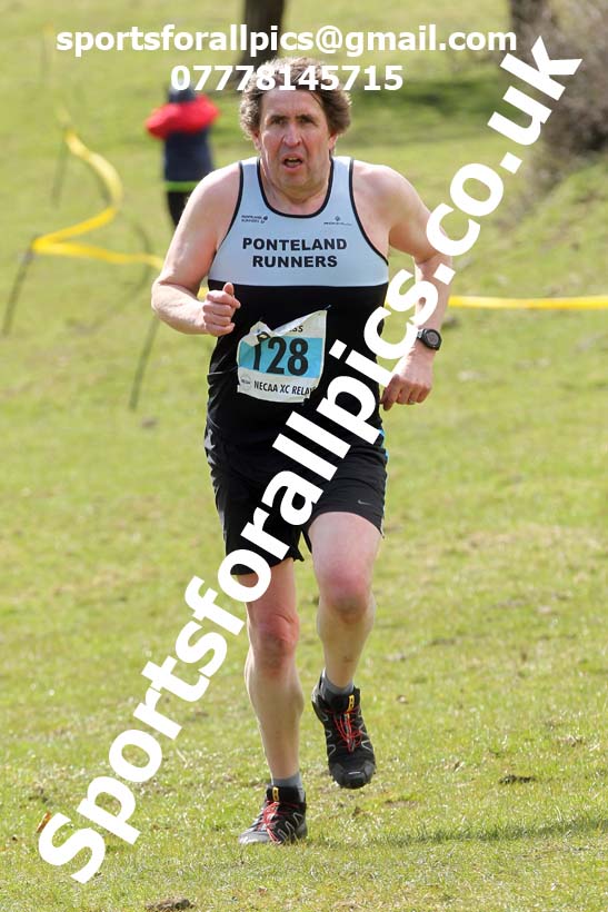 Masters men 2021 NECAA Cross Country Relays, Thornley Farm, Peterlee, Saturday, April 10th. Photo: David T. Hewitson/Sports for All Pics